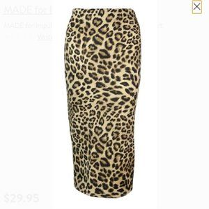 NWOT Made for Impulse Leopard Pencil Skirt